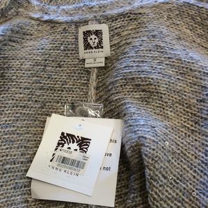 ANNE KLEIN SEQUINED OATMEAL CARDIGAN